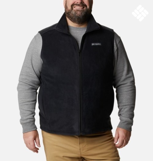 Men's Columbia Steens Mountain Fleece Vest Black | Plus Size CA-Q1035